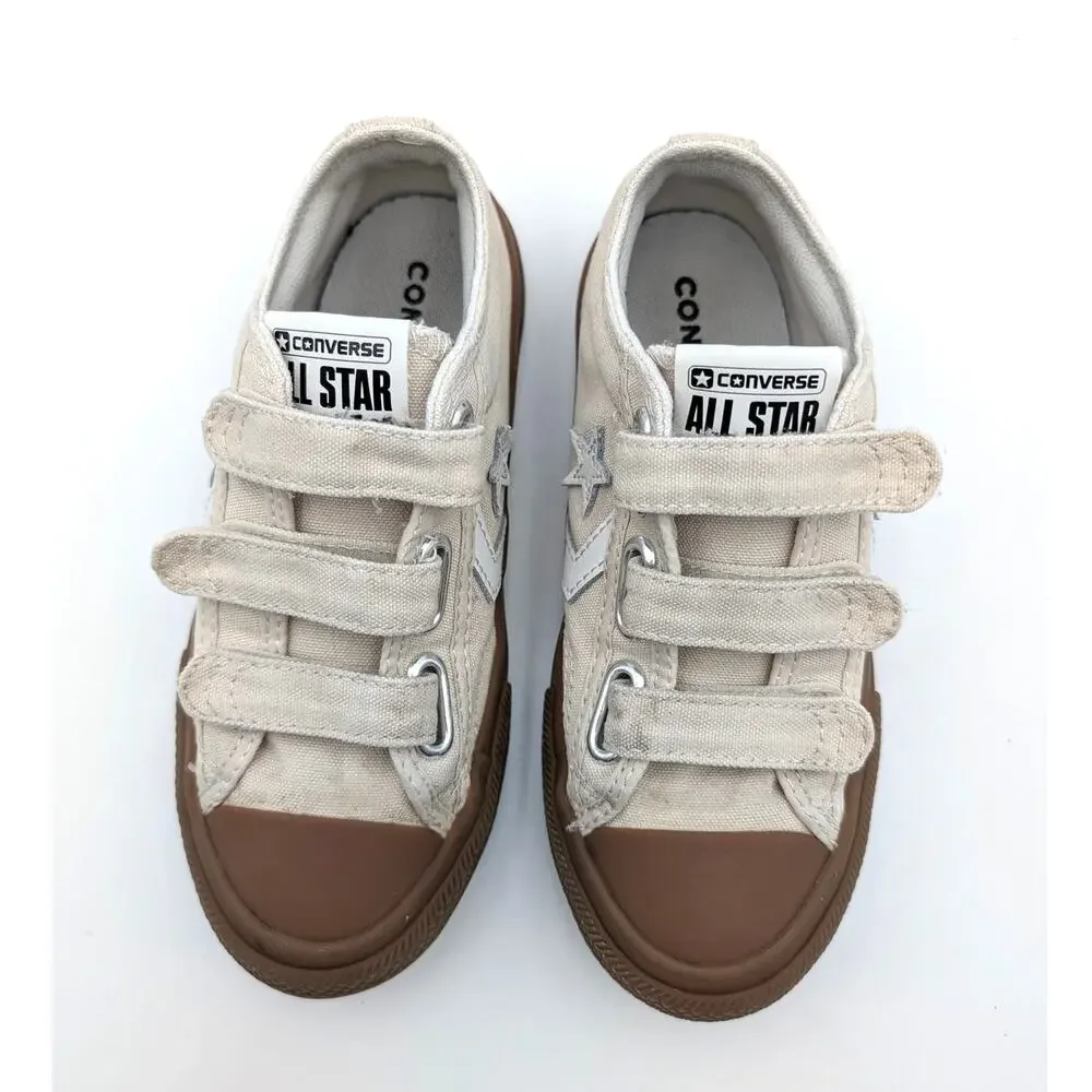 Converse Star Player 76 Gum Rubber Easy-On Sneaker Kids' Light Dune Sz US13 EU31